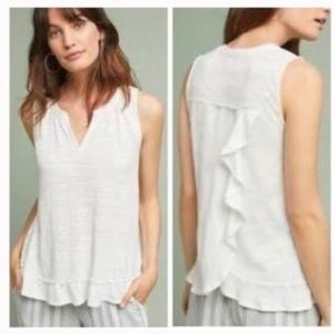 Maeve Anthropologie poinsot ruffle back tank small